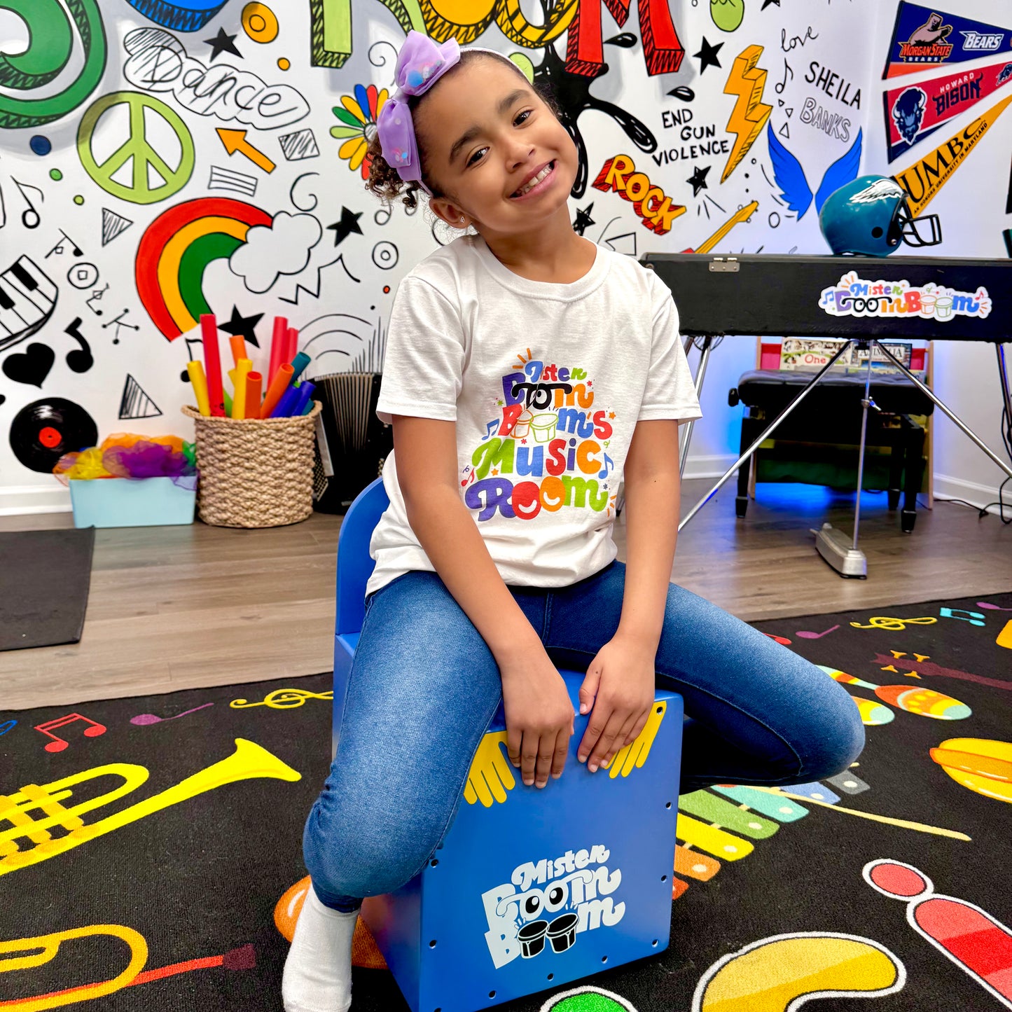 Mister Boom Boom’s Children’s Cajon Drum with Chair Back