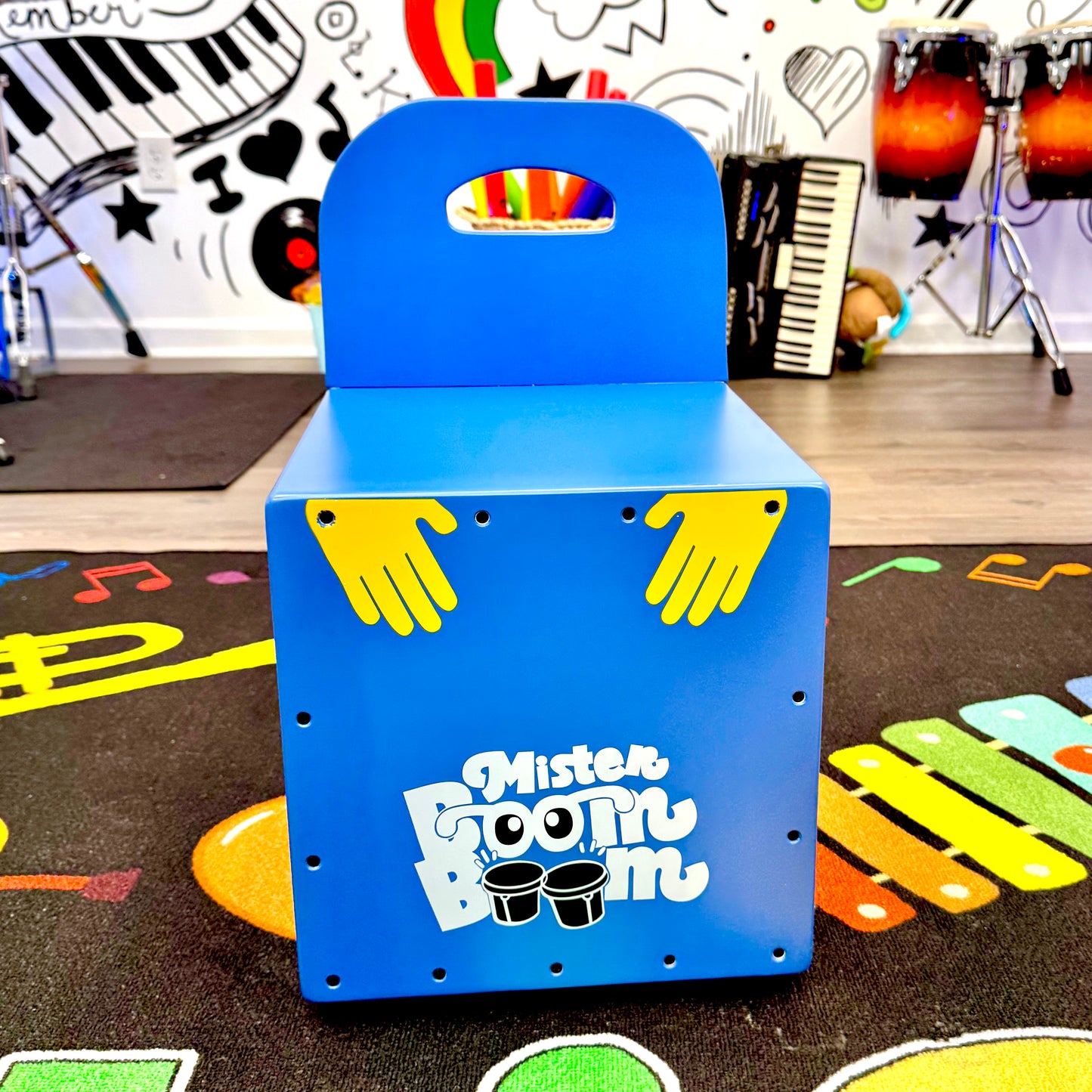 Mister Boom Boom’s Children’s Cajon Drum with Chair Back