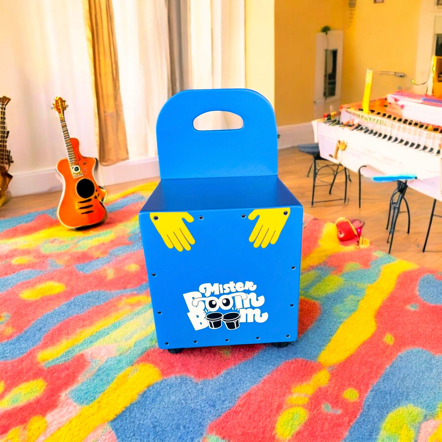 Mister Boom Boom’s Children’s Cajon Drum with Chair Back