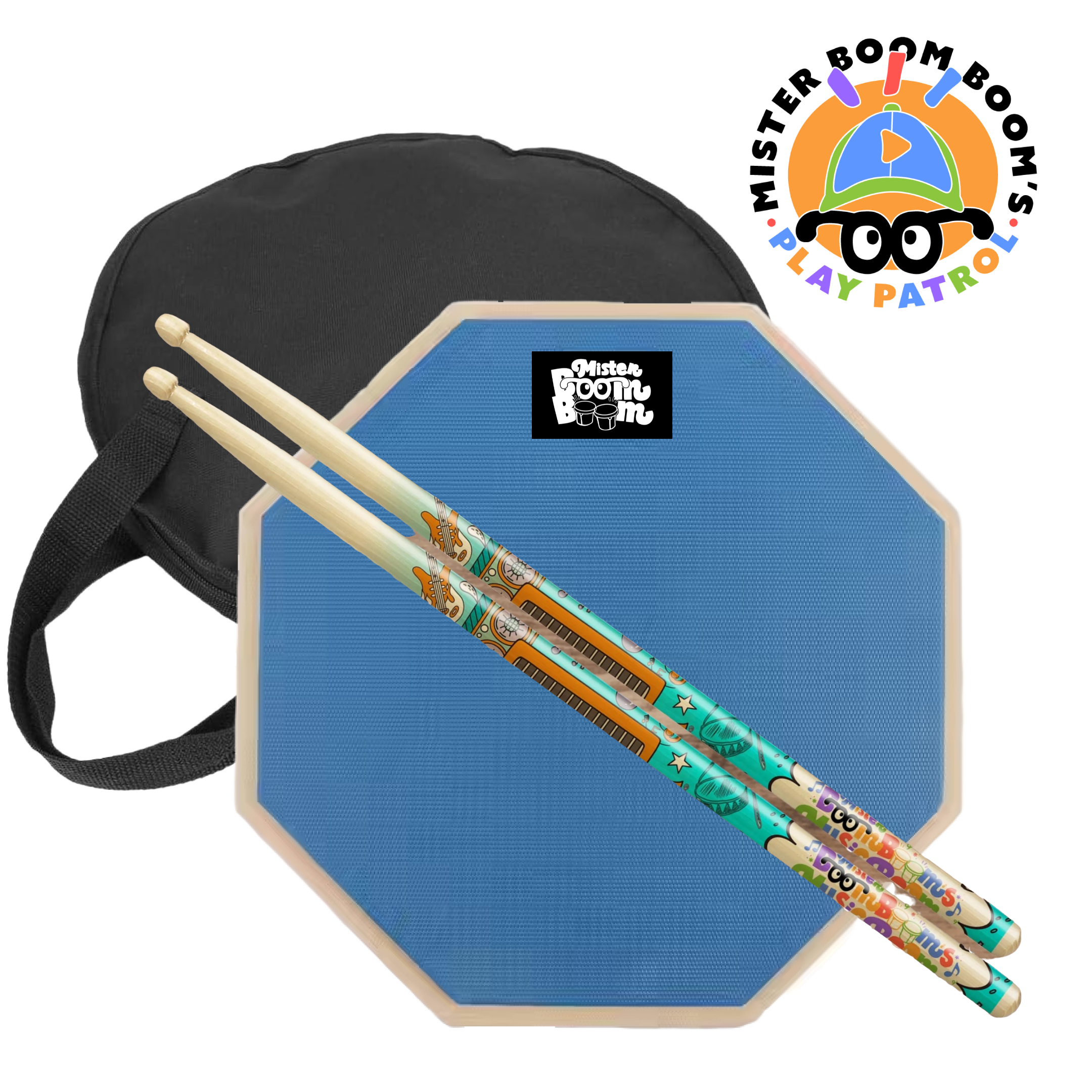 Drum Pad + Sticks Bundle with T-Shirt