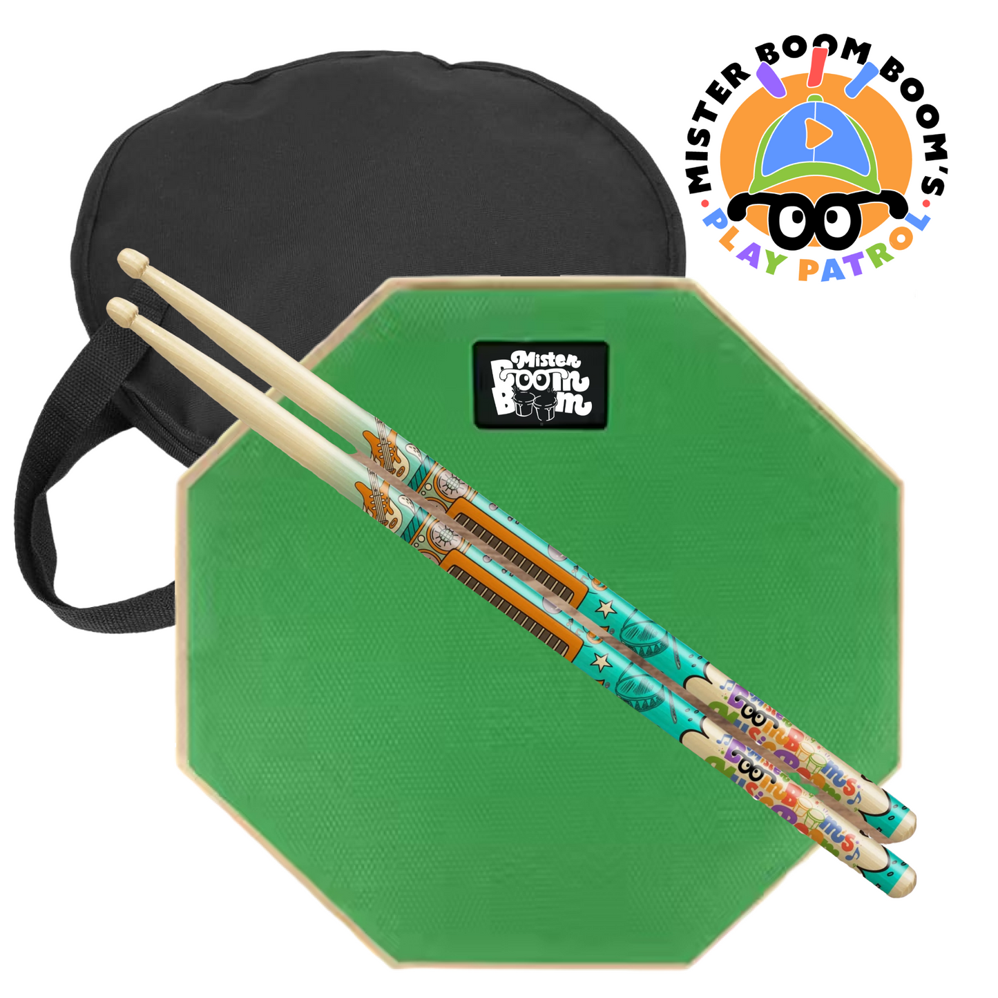 Practice Drum Pad with Carrying Case