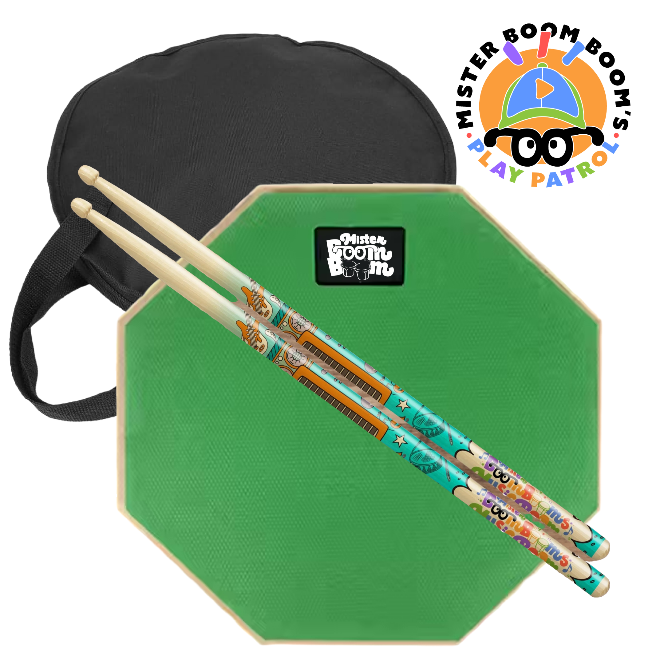 Drum Pad + Sticks Bundle with T-Shirt