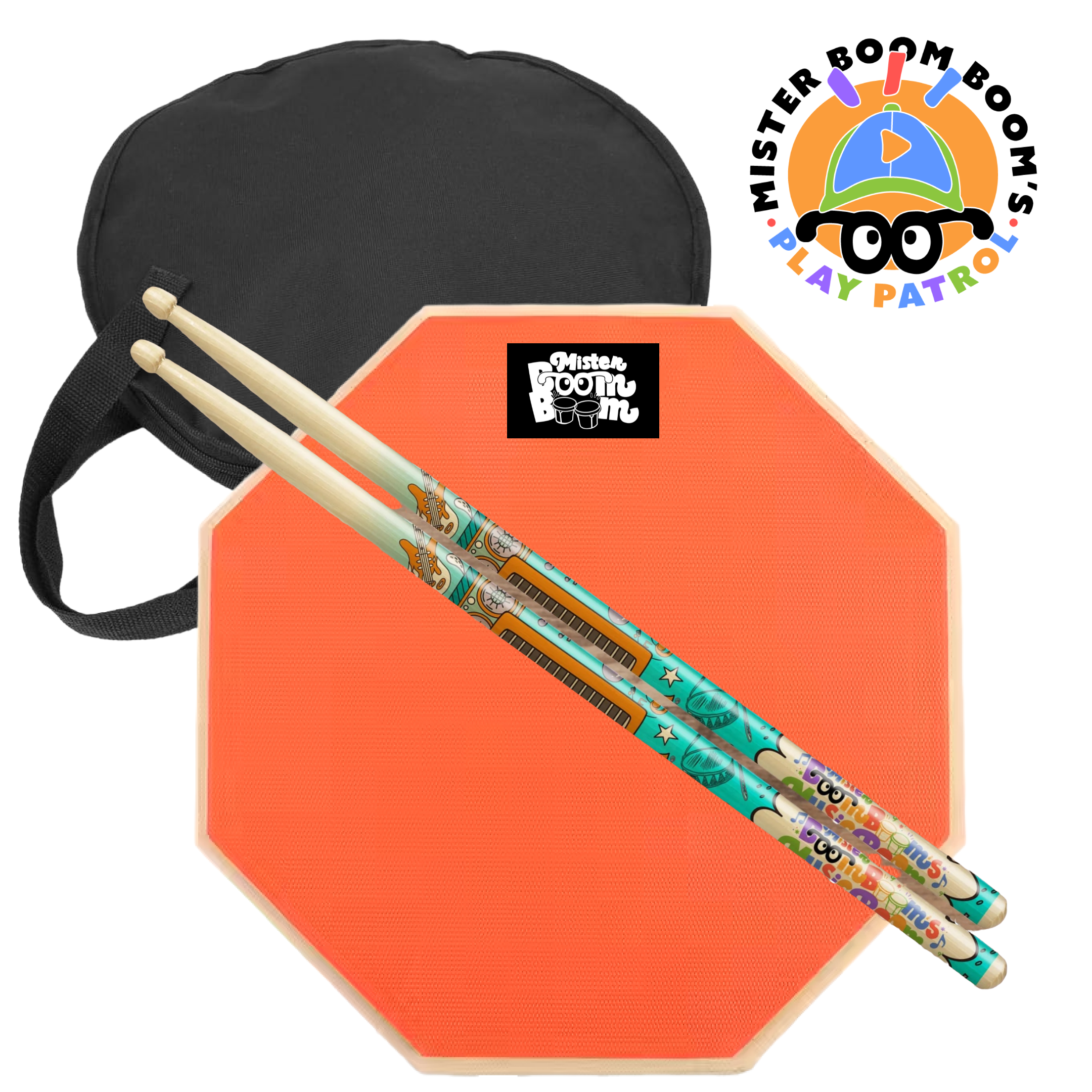Drum Pad + Sticks Bundle with T-Shirt